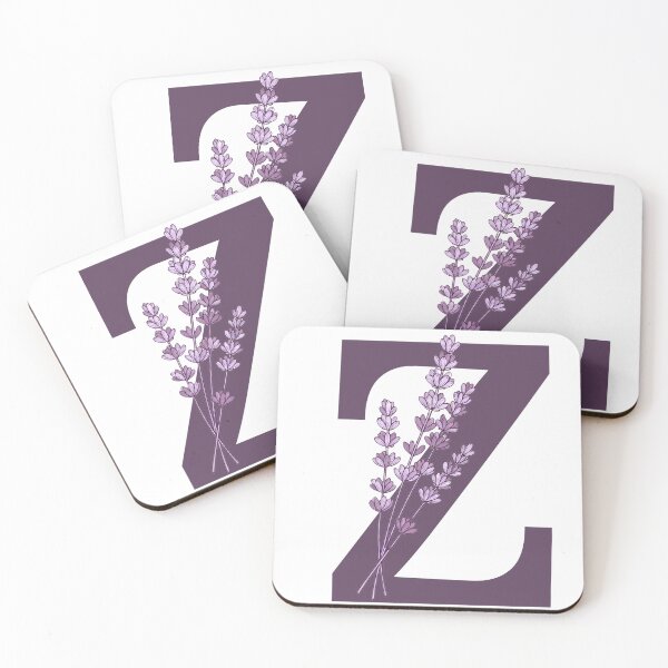 Item preview, Purple Letter Z With Lavender Flowers designed and sold by ITCHAWAWAA.