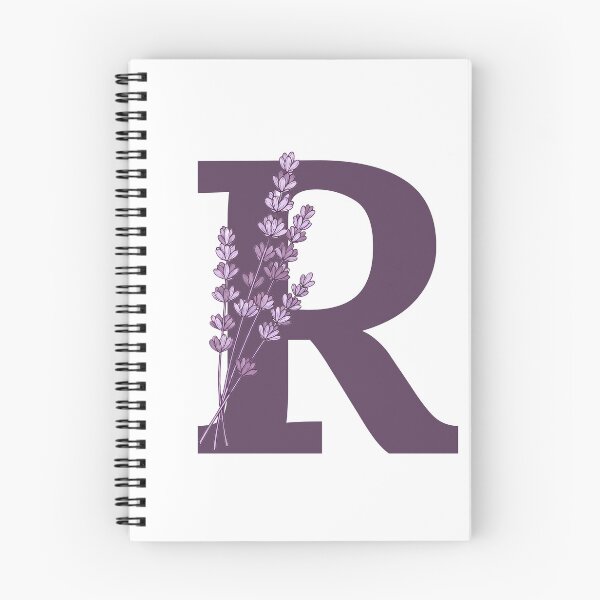 Item preview, Purple Letter R With Lavender Flowers designed and sold by ITCHAWAWAA.