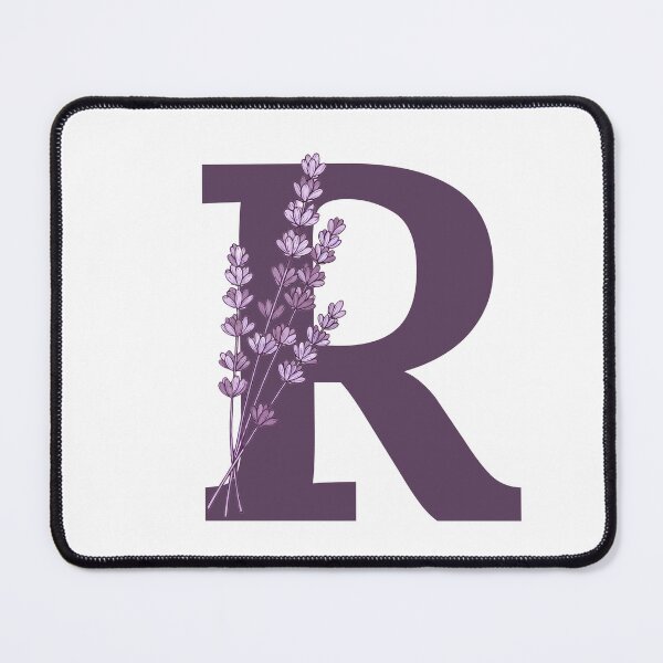 Item preview, Purple Letter R With Lavender Flowers designed and sold by ITCHAWAWAA.