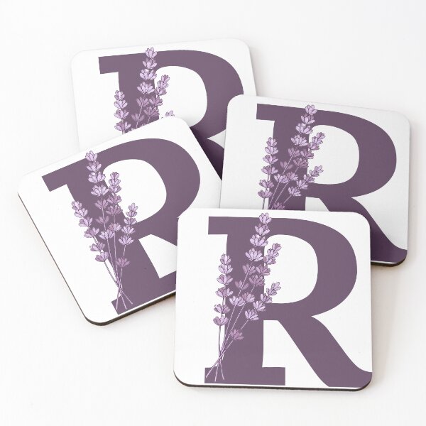 Item preview, Purple Letter R With Lavender Flowers designed and sold by ITCHAWAWAA.