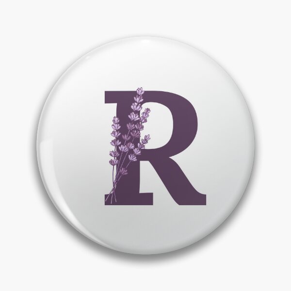 Item preview, Purple Letter R With Lavender Flowers designed and sold by ITCHAWAWAA.