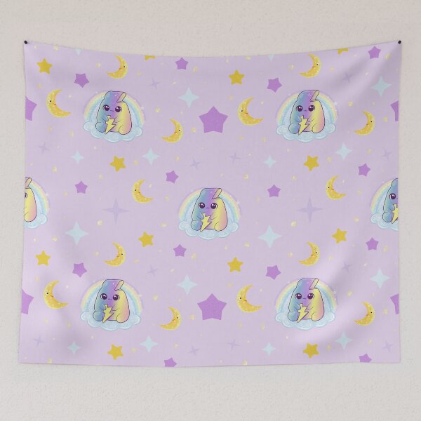 Item preview, Pastel Purple Rainbow Lightning Dreams Pattern designed and sold by Herzbaumatelier.