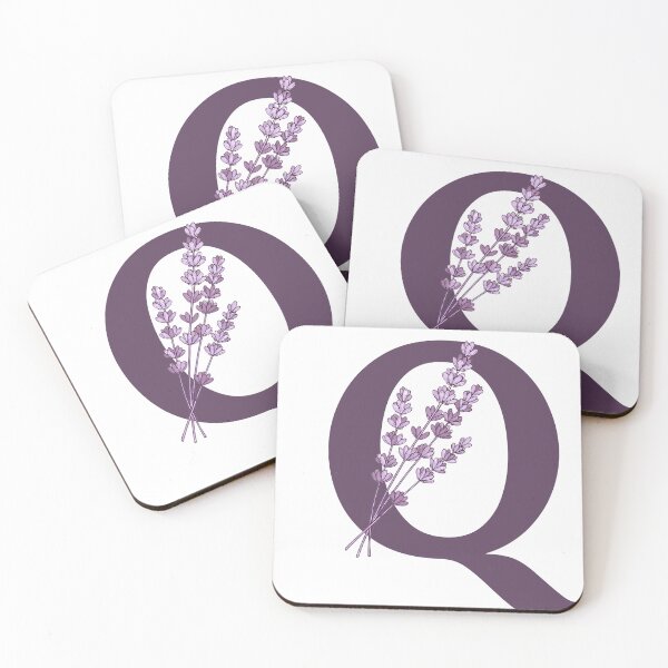 Item preview, Purple Letter Q With Lavender Flowers designed and sold by ITCHAWAWAA.
