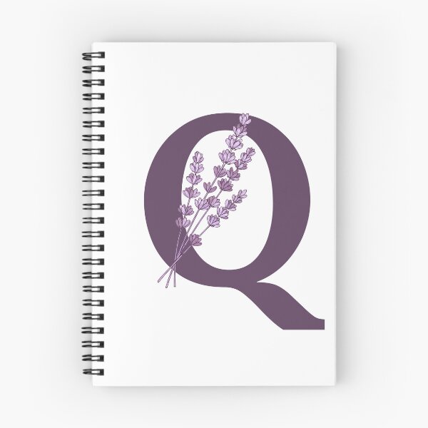 Item preview, Purple Letter Q With Lavender Flowers designed and sold by ITCHAWAWAA.