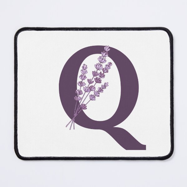 Item preview, Purple Letter Q With Lavender Flowers designed and sold by ITCHAWAWAA.