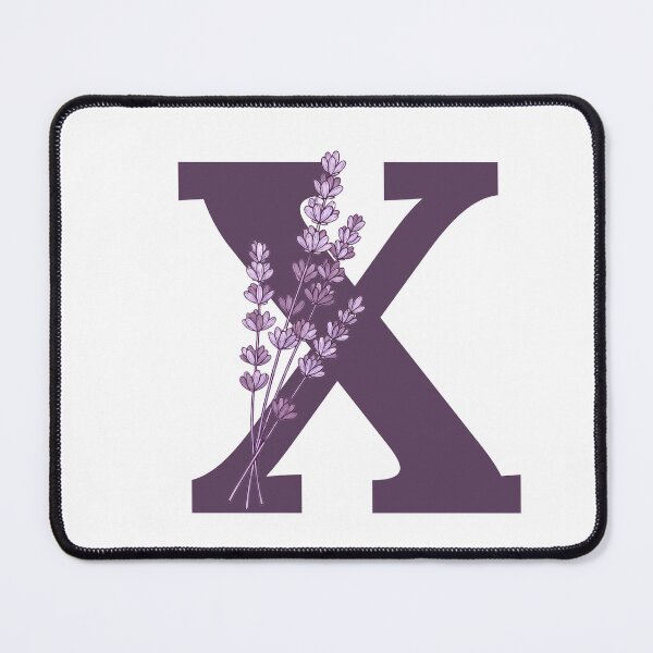 Item preview, Purple Letter X With Lavender Flowers designed and sold by ITCHAWAWAA.