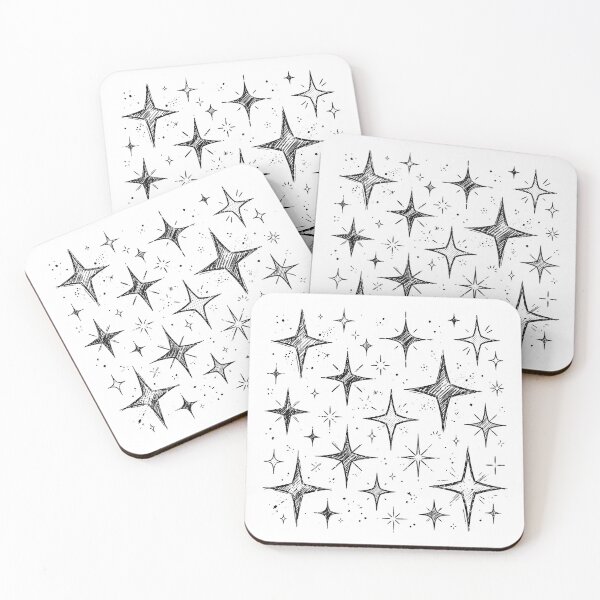 Item preview, Y2K Retro Sketchy Stars Grunge Aesthetic designed and sold by mochiMooco.