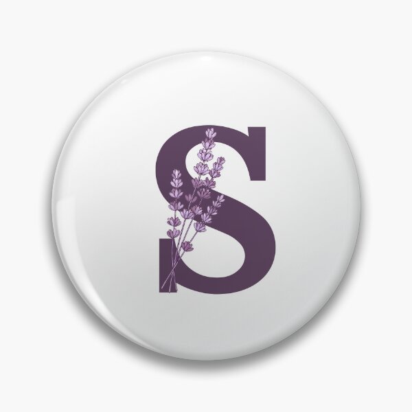 Item preview, Purple Letter S With Lavender Flowers designed and sold by ITCHAWAWAA.