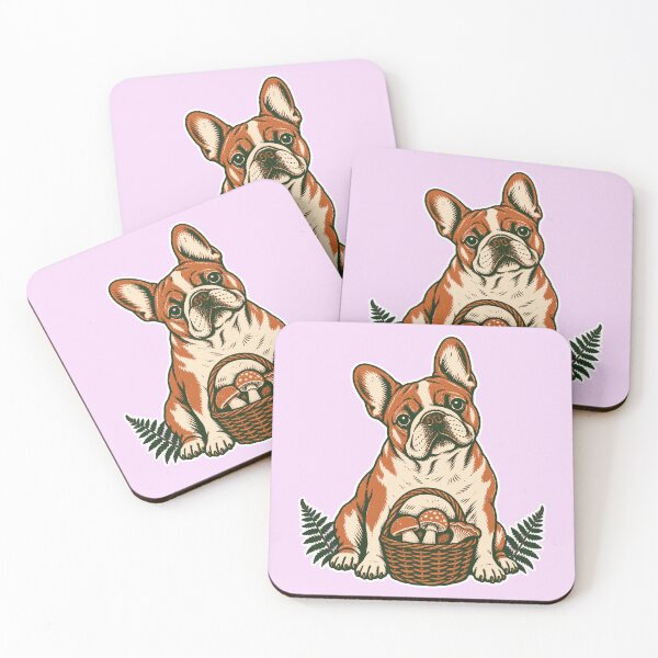 Item preview, French Bulldog Mushroom Forager – Vintage Cottagecore Dog Art designed and sold by Jaani-T.