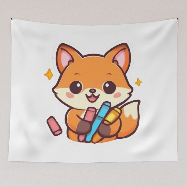 Item preview, Fox with Markers designed and sold by foryouandyours.