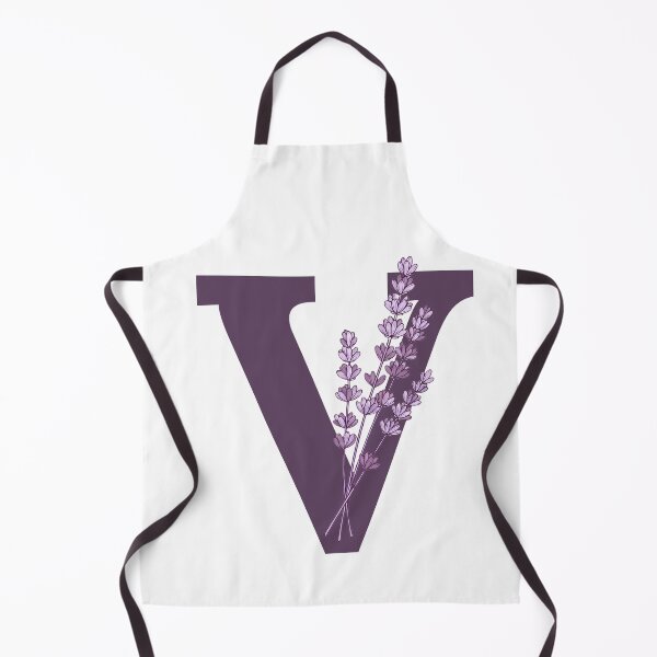 Item preview, Purple Letter V With Lavender Flowers designed and sold by ITCHAWAWAA.