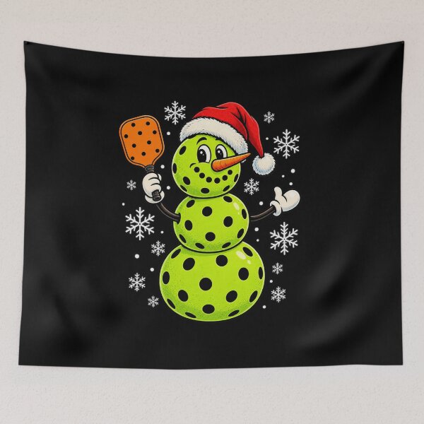 Item preview, Snowman Playing Pickleball Christmas Xmas Kids Boys Girls T-Shirt designed and sold by Trendably.