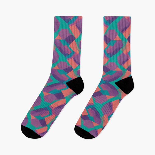Item preview, Abstract Energy Kaleidoscope: A Burst of Modern Color designed and sold by Sock Garden.