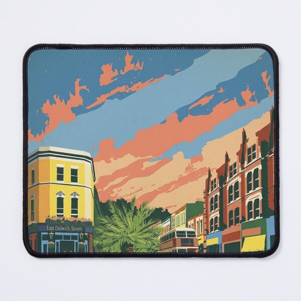 Item preview, East Dulwich London Original Custom Vintage Poster Wall Art Design Pillow Gift designed and sold by Cool Robot Bro..