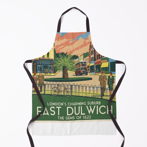 Item preview, East Dulwich London Original Custom Vintage Poster Wall Art Design Pillow Gift designed and sold by Cool Robot Bro..