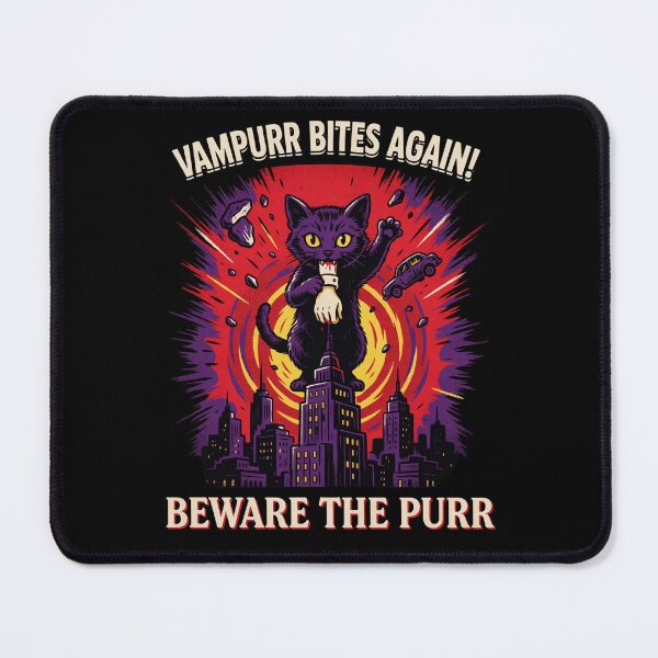 Item preview, Vampurr Bites Again Funny Cat designed and sold by Mateusz Majcherek.