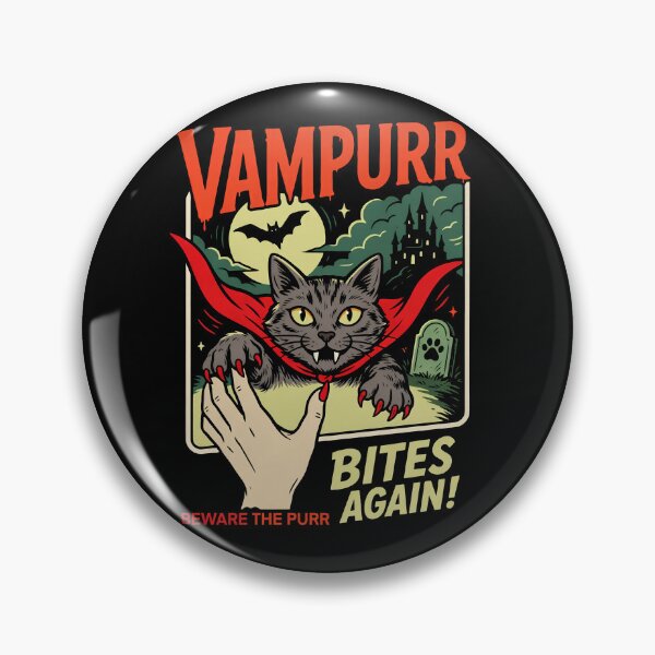 Item preview, Vampurr Bites Again Funny Cat designed and sold by Mateusz Majcherek.