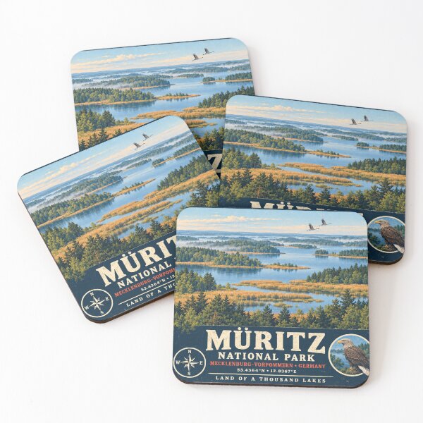 Item preview, Müritz Germany Vintage Lake Landscape designed and sold by naturalsurvival.