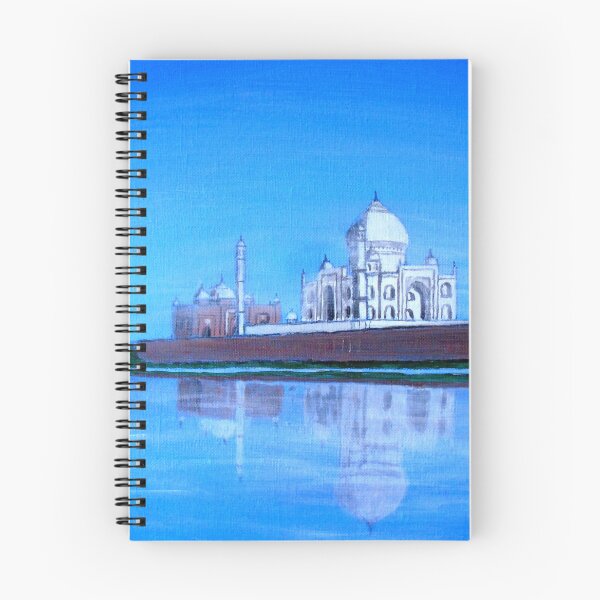 Item preview, The Taj Mahal at Twilight - Blue Painting and Poetic Reflections designed and sold by Galerie des Chimères.