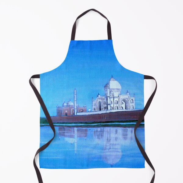 Item preview, The Taj Mahal at Twilight - Blue Painting and Poetic Reflections designed and sold by Galerie des Chimères.