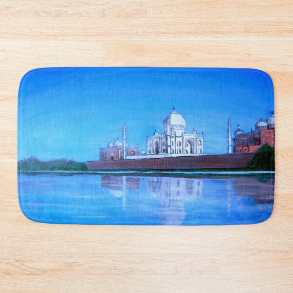 Item preview, The Taj Mahal at Twilight - Blue Painting and Poetic Reflections designed and sold by Galerie des Chimères.