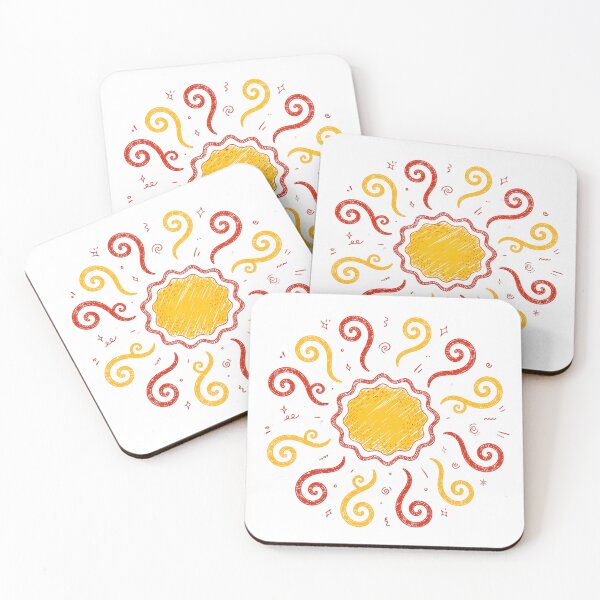 Item preview, Groovy Retro Wavy Sun Doodle Summer designed and sold by mochiMooco.