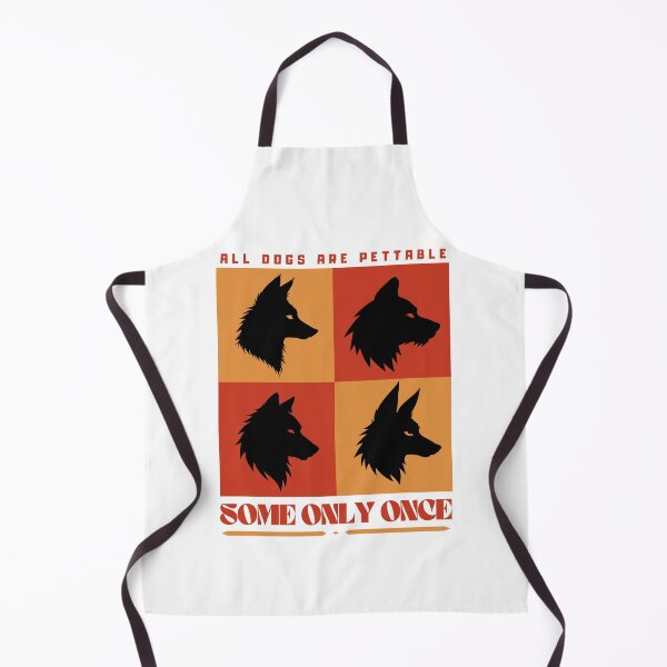 Item preview, All Dogs Are Pettable Some Only Once - Funny Wolf Pop Art designed and sold by Neurospicy Trolls.