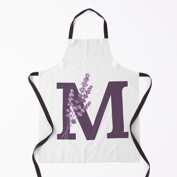 Item preview, Purple Letter M With Lavender Flowers designed and sold by ITCHAWAWAA.