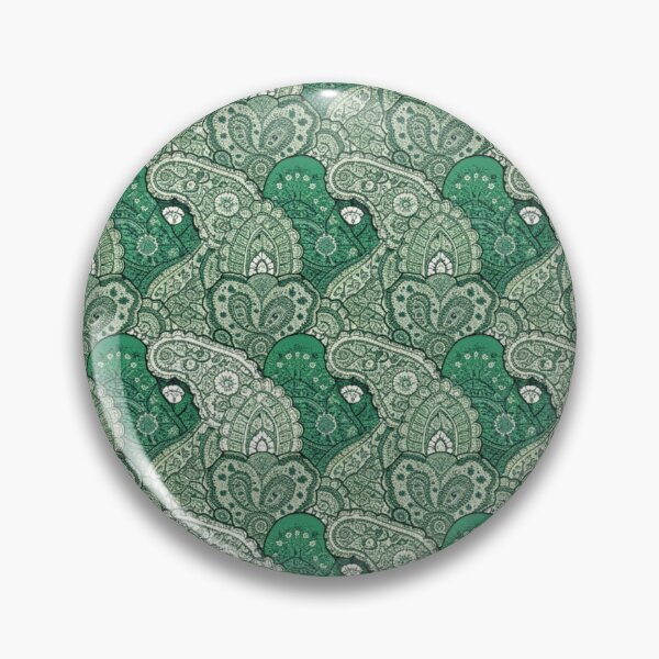 Item preview, Emerald Paisley Garden – Intricate Vintage Green Floral Pattern designed and sold by Mousy17.