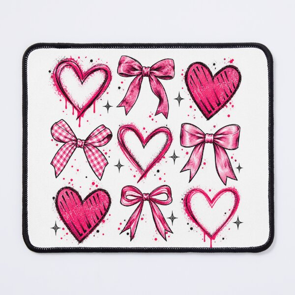 Item preview, Graffiti Heart Bows Coquette Pink Sketch Graphic designed and sold by VGAfanatic.