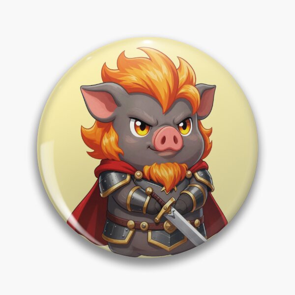 Item preview, Cute Chibi Pig Warrior Ganon Fantasy Vector Art designed and sold by WildArtIT.