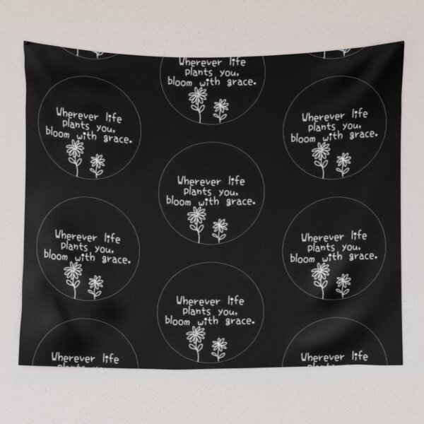Item preview, Wherever Life Plants You Bloom With Grace Floral Sticker designed and sold by Scro-Ciob-Shop.