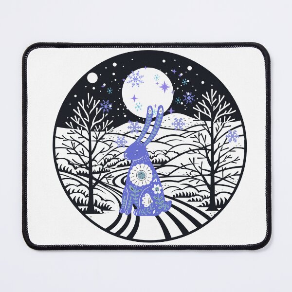 Item preview, Zen rabbit in the silence of snow designed and sold by 247DesignStudio.