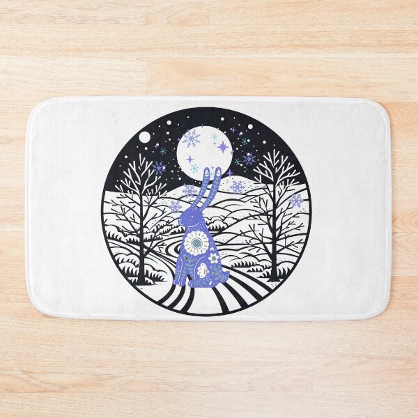 Item preview, Zen rabbit in the silence of snow designed and sold by 247DesignStudio.