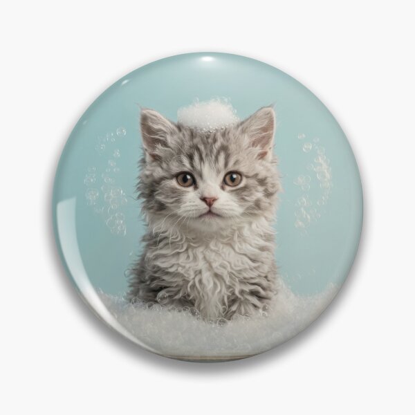 Item preview, Baby Selkirk Rex Bubble Bath Cute Nursery Bathroom Art designed and sold by LazyOwlStore.