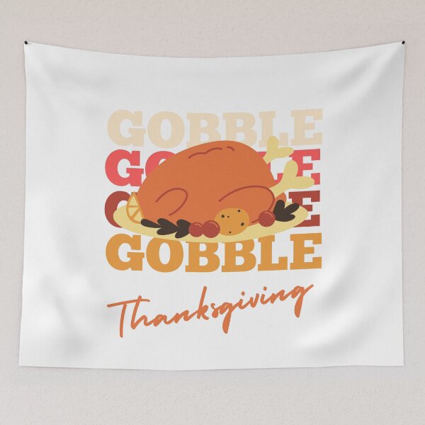 Item preview, Gobble Gobble Thanksgiving Turkey - Cute Retro Fall Feast designed and sold by Neurospicy Trolls.