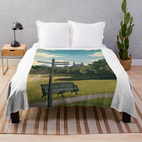 Item preview, Greenwich Park London Original Custom Vintage Poster Wall Art Design Pillow Gift designed and sold by Cool Robot Bro..
