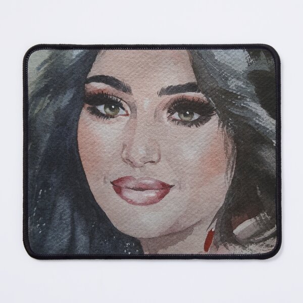 Item preview, Original Watercolor Brunette Girl Portrait designed and sold by SlavaArt.