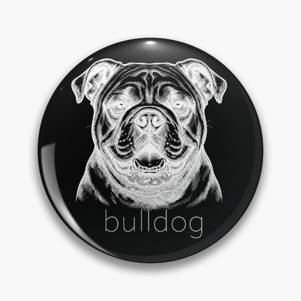 Item preview, Bulldog Illustrative Portrait for dark color background designed and sold by SUP-R-Ts.