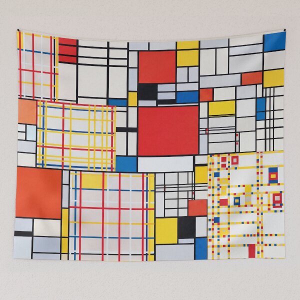 Item preview, Piet Mondrian Collection: Collected Geometric Abstract Paintings designed and sold by Mr Mustard Prints.