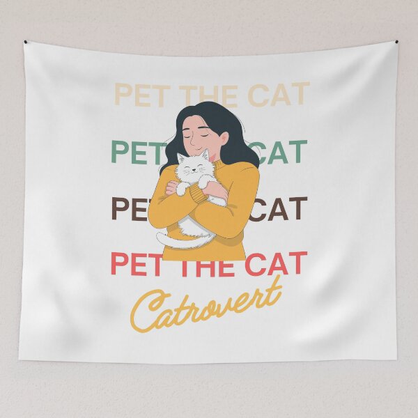 Item preview, Pet The Cat Catrovert - Cute Introvert Cat Lover Catrovert designed and sold by Neurospicy Trolls.