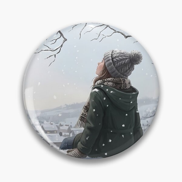Item preview, Winter Village Snowfall Girl designed and sold by RkskArt.
