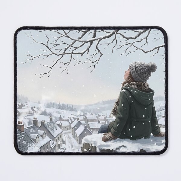 Item preview, Winter Village Snowfall Girl designed and sold by RkskArt.