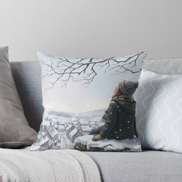 Item preview, Winter Village Snowfall Girl designed and sold by RkskArt.