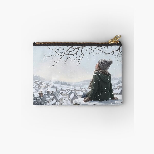 Item preview, Winter Village Snowfall Girl designed and sold by RkskArt.