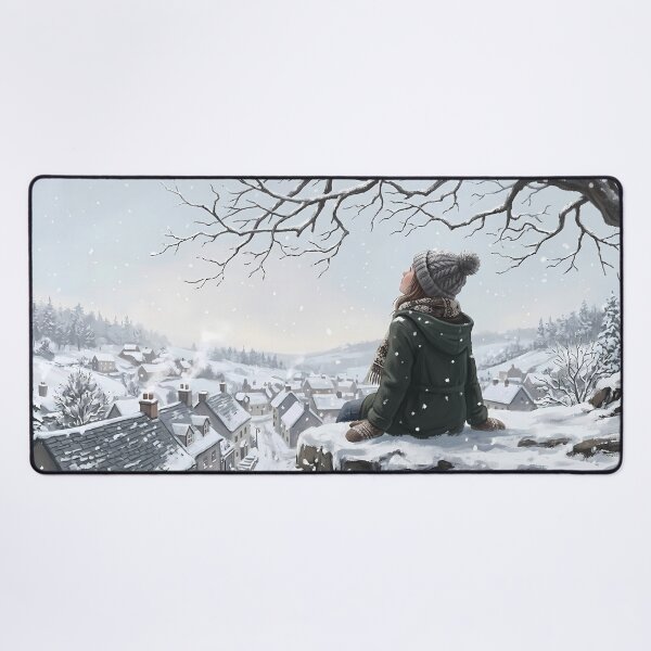 Item preview, Winter Village Snowfall Girl designed and sold by RkskArt.