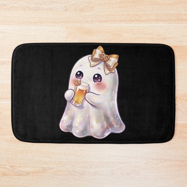 Item preview, Cute Kawaii Ghost Drinking Beer Glass Design / Halloween / Cafe / Ghosts / Foodie / Drinks / T-shirts mugs stickers phone case hardcover journal poster designed and sold by TeenLake.