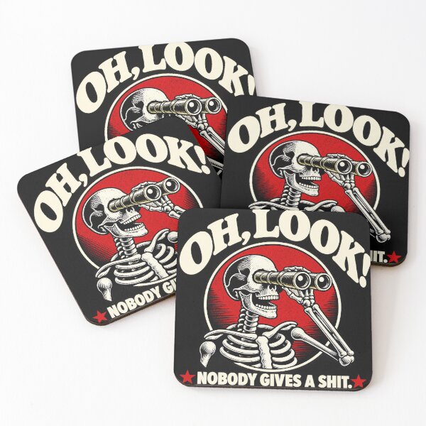 Item preview, Oh Look Nobody Gives A Shit Skeleton Dark Humor designed and sold by VGAfanatic.