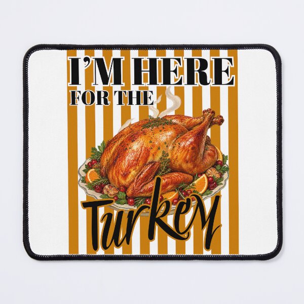 Item preview, I'm Here For The Turkey - Funny Thanksgiving Retro Turkey Feast designed and sold by Neurospicy Trolls.