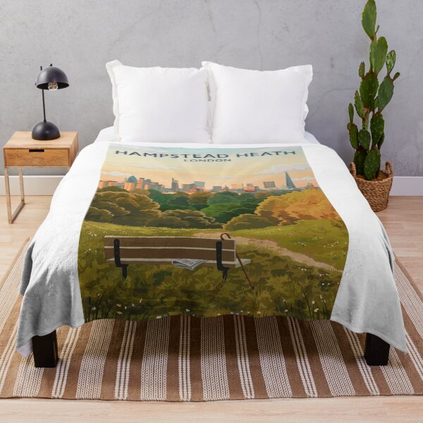 Item preview, Hampstead Heath London Original Custom Vintage Poster Wall Art Design Pillow Gift designed and sold by Cool Robot Bro..